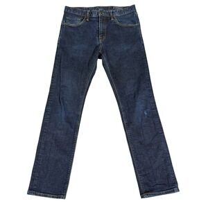 Roark Jeans‎ Mens 34x30 Blue HWY 128 Straight Fit Raw Denim Jeans Dark Wash